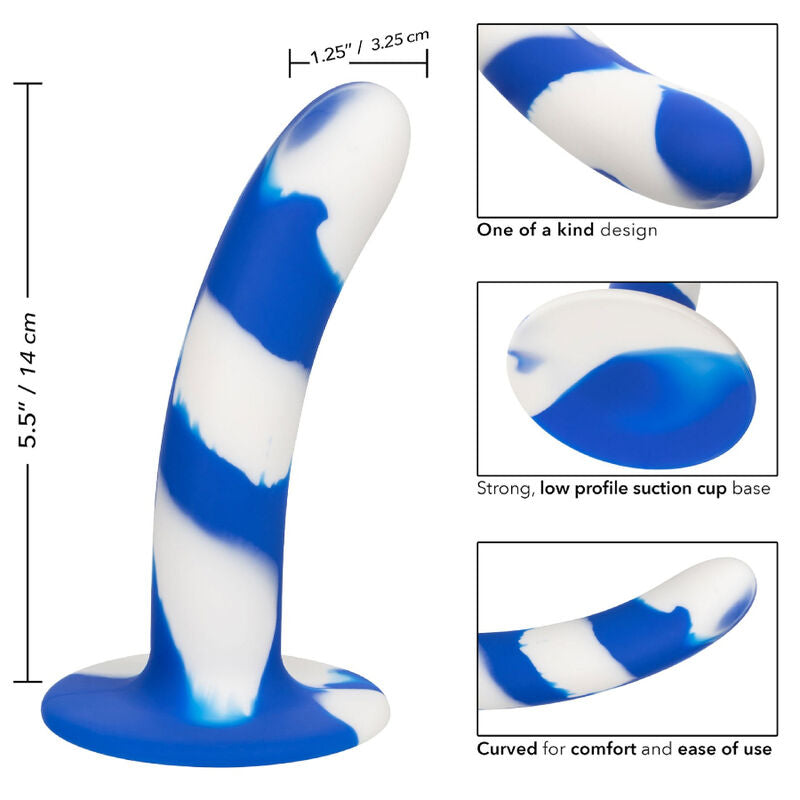 Dildo CALEXOTICS Admiral Swirl – Silicone di grado medico con design curvo per un piacere personalizzato