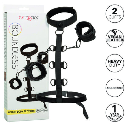 CALEXOTICS Boundless Collar – Sistema di ritenuta in pelle vegana