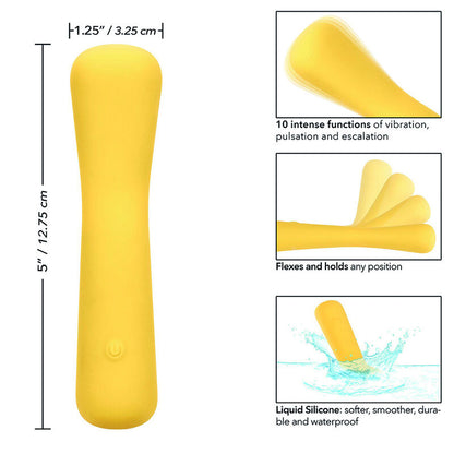 CALEXOTICS Boundless Mini Wand Flexible – Masajeador Compacto Con 10 Funciones De Vibración