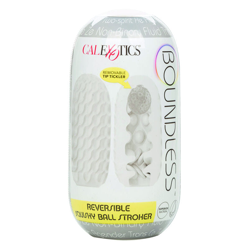 CALEXOTICS Boundless Stroker Soft Reversible Grey – Giocattolo versatile con design morbido per il piacere personale