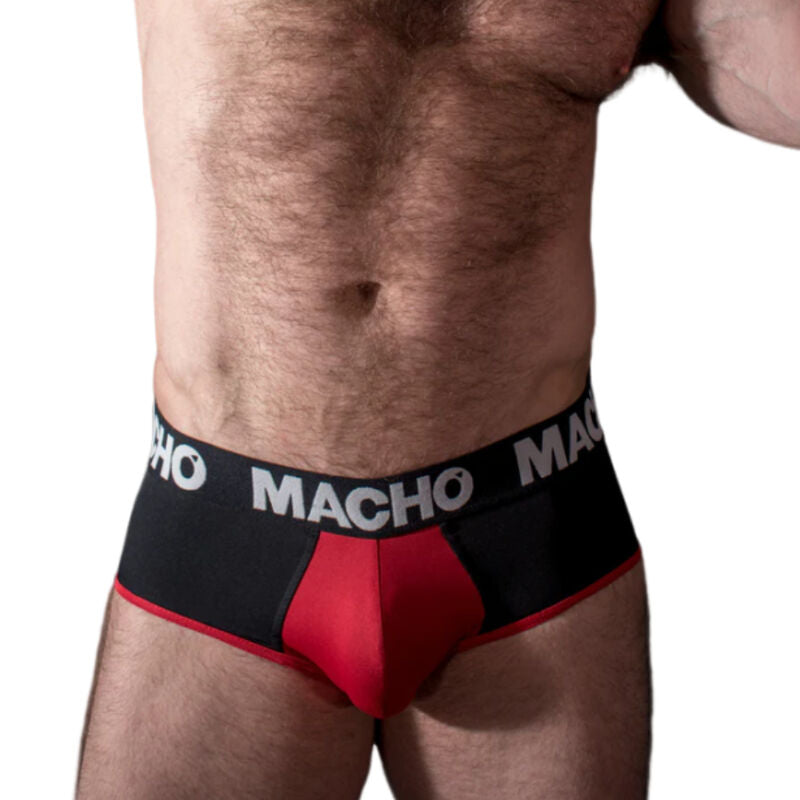 Macho MS26N Slip Negro Rojo S – Slip Con Diseño Ergonómico Para Máxima Comodidad