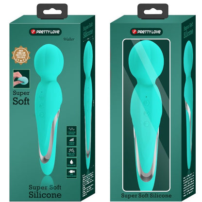 Comprar PRETTY LOVE Walter Vibrador Wand Verde Agua – Masajeador De Silicona Suave Con 7 Funciones De Vibración-Noxtic