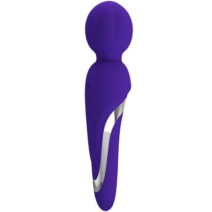 PRETTY LOVE Walter Vibrating Wand Violet – Massaggiatore in morbido silicone con 7 funzioni di vibrazione