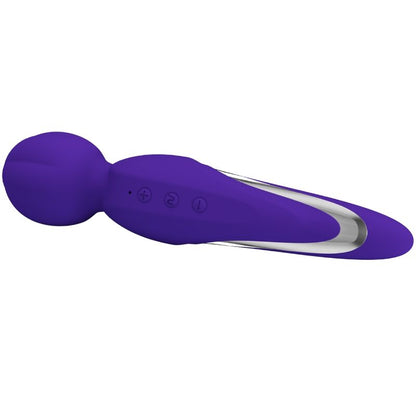 PRETTY LOVE Walter Vibrating Wand Violet – Massaggiatore in morbido silicone con 7 funzioni di vibrazione