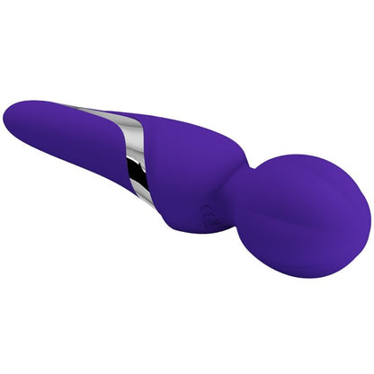 PRETTY LOVE Walter Vibrating Wand Violet – Massaggiatore in morbido silicone con 7 funzioni di vibrazione