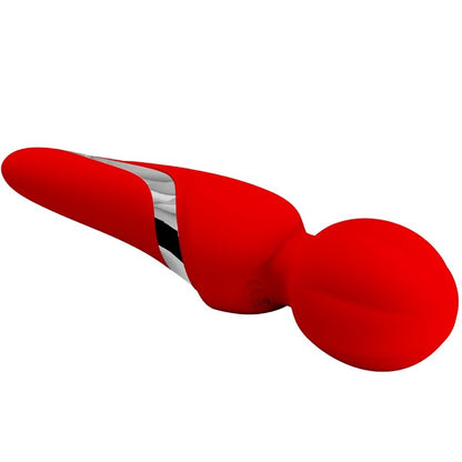 PRETTY LOVE Walter Bacchetta Vibrante Rossa – Massaggiatore in Silicone Morbido con 7 Funzioni di Vibrazione