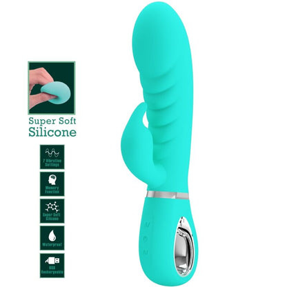 PRETTY LOVE - PRESCOTT MULTIFUNCTIONAL G-SPOT VIBRATOR AQUA GREEN