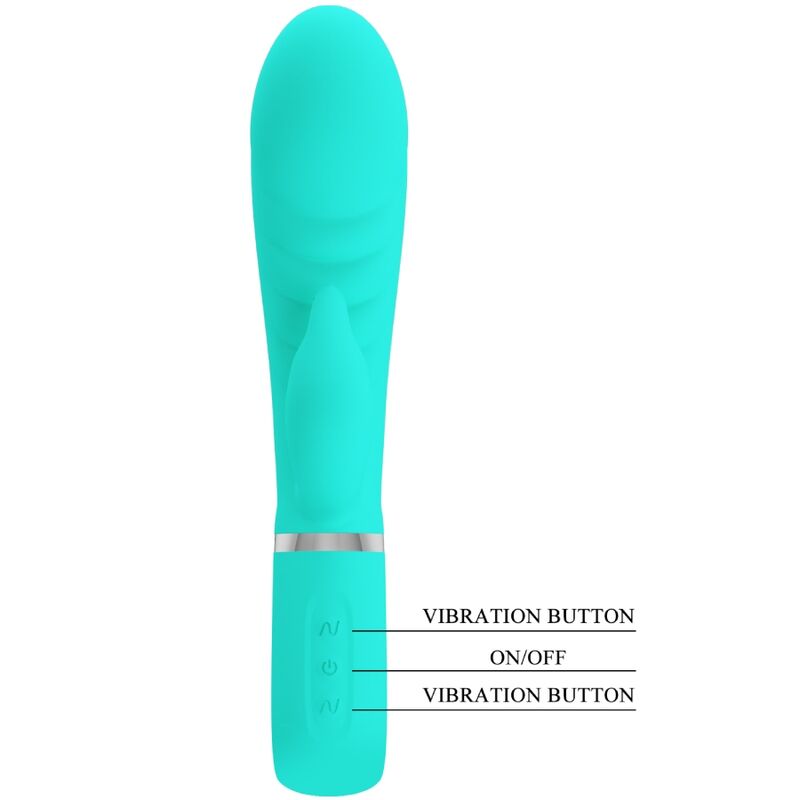 PRETTY LOVE - PRESCOTT MULTIFUNCTIONAL G-SPOT VIBRATOR AQUA GREEN