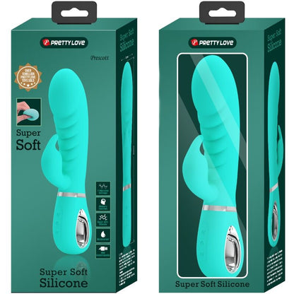 PRETTY LOVE - PRESCOTT MULTIFUNCTIONAL G-SPOT VIBRATOR AQUA GREEN