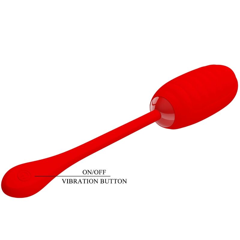 Pretty Love Kirk Uovo Vibrante Ricaricabile Rosso – Stimolazione Discreta con Design Elegante