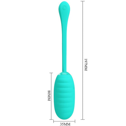 Uovo vibrante Pretty Love Kirk Aqua Green – Giocattolo sessuale ricaricabile dal design discreto e versatile