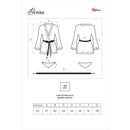 LIVCO Corsetti Fashion Herina LC XG056 Vestaglia e Slip Nero Taglia Unica – Design Elegante per Comfort e Sicurezza