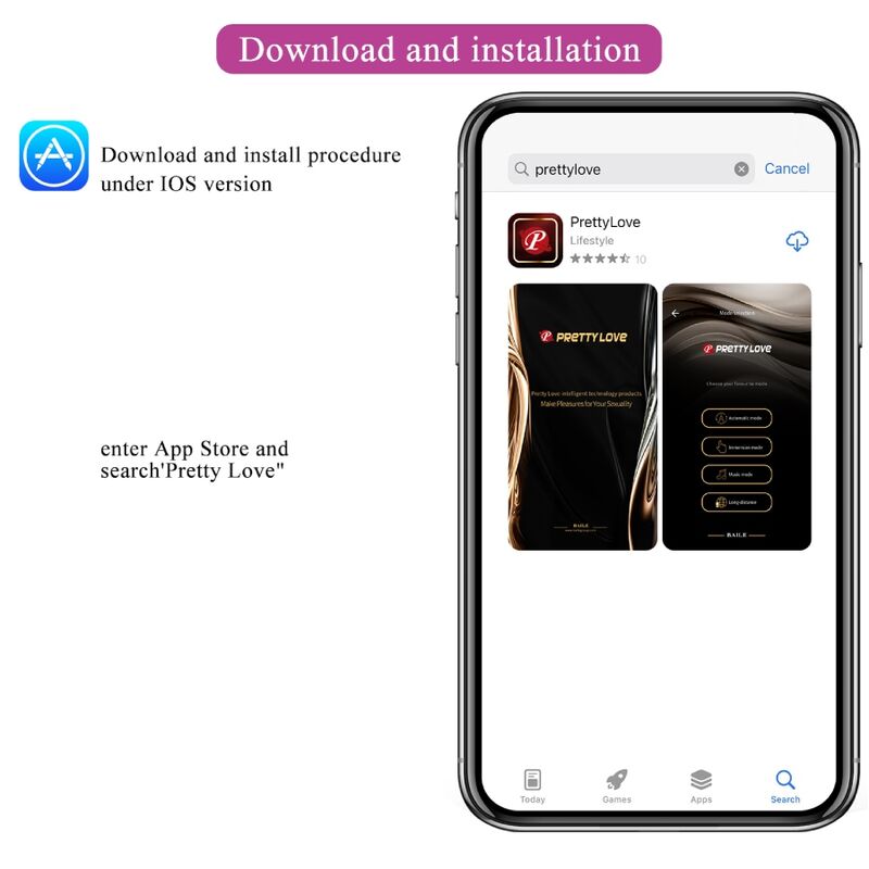 PRETTY LOVE Jayleen Vibratore con telecomando – Design ergonomico con 12 modalità di vibrazione