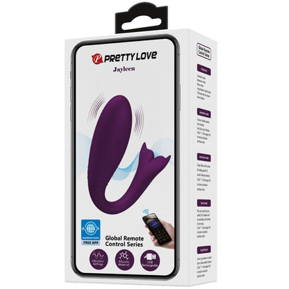 PRETTY LOVE Jayleen Vibratore con telecomando – Design ergonomico con 12 modalità di vibrazione