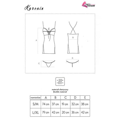 Livco Corsetti Fashion Karonin LC 90628 Completo Gonna e Slip Nero – Completo Elegante per il Comfort e lo Stile di Tutti i Giorni