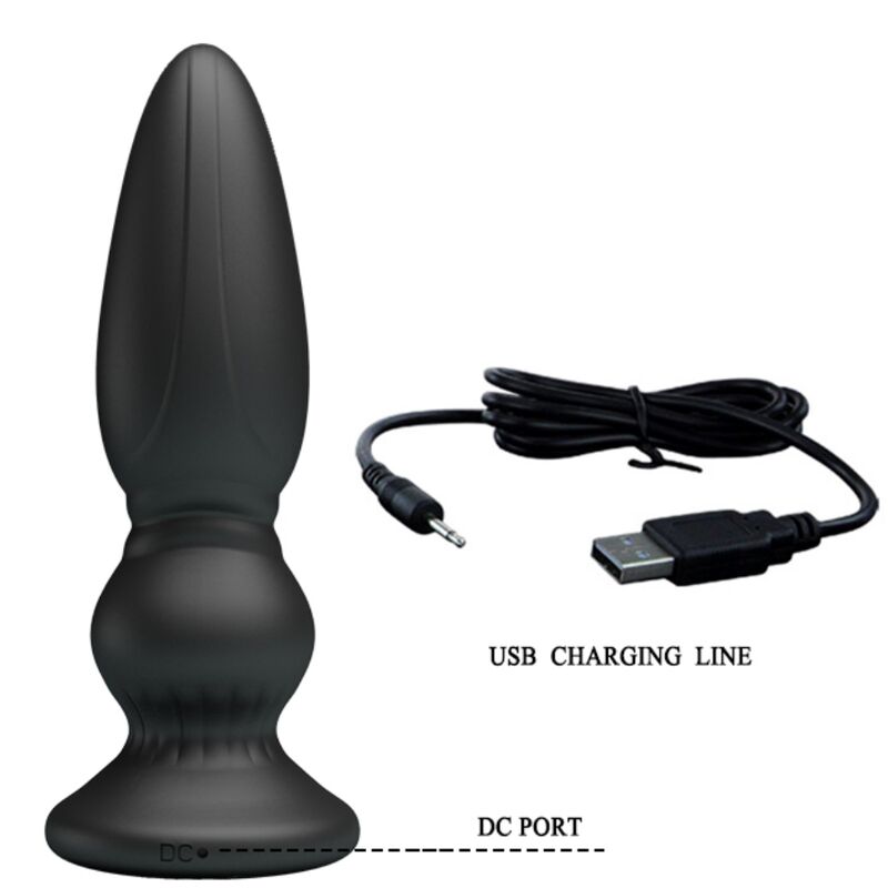 MR PLAY - Powerful Vibrating Remote Control Anal Plug Black