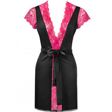 LIVCO CORSETTI FASHION Kumiko LC 90428 Completo Vestaglia e Slip Nero SM – Completo Elegante per il Comfort e lo Stile di Tutti i Giorni