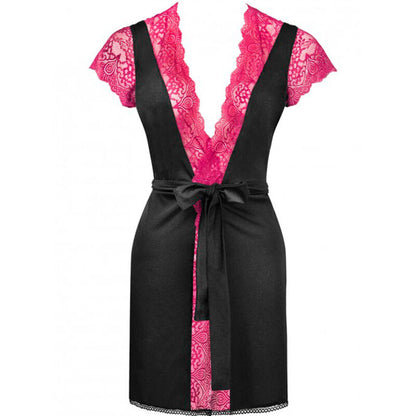 LIVCO CORSETTI FASHION Kumiko LC 90428 Completo Vestaglia e Slip Nero SM – Completo Elegante per il Comfort e lo Stile di Tutti i Giorni