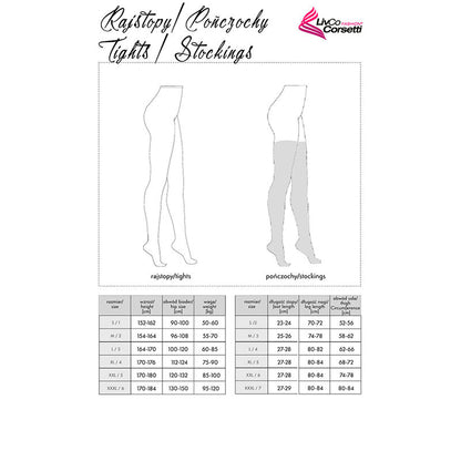 Livco Corsetti Fashion Loliwia LC19330 Collant neri – Elegante design con stampa a rete per il comfort quotidiano