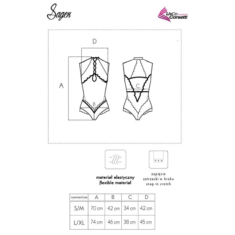 Livco Corsetti Fashion Sagen LC 90694 Body Negro – Diseño Elegante Y Confortable Para Mayor Confianza