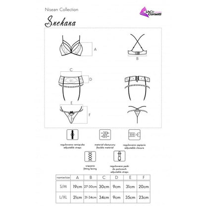 LIVCO Corsetti Fashion Snehana LC 90443 – Elegante completo intimo con reggiseno e reggicalze