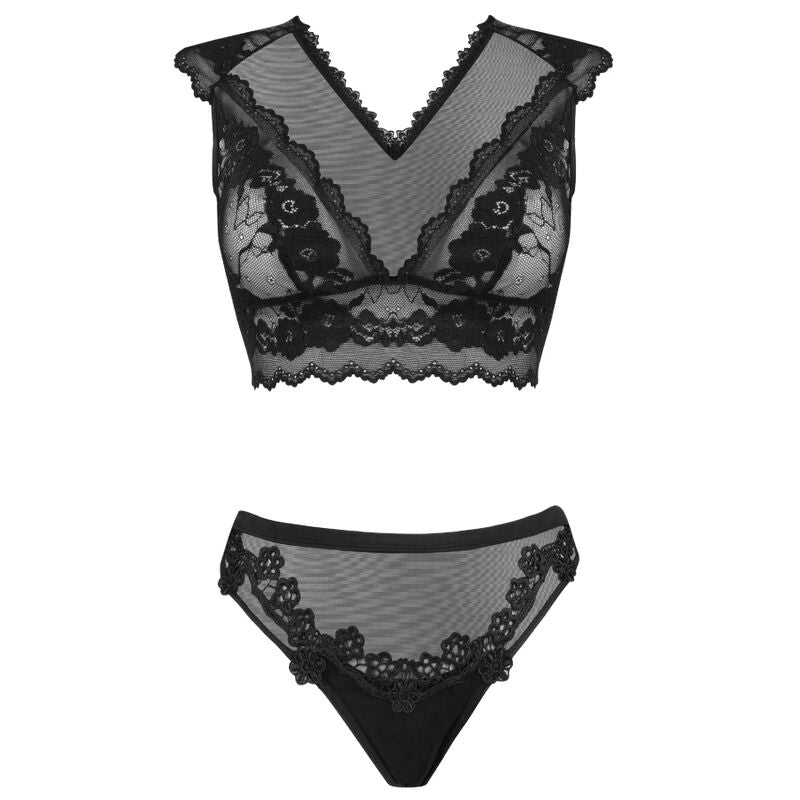 Livco Corsetti Fashion Timosan LC 90631 Completo Reggiseno e Slip Nero – Elegante Completo Intimo con Comfort Superiore