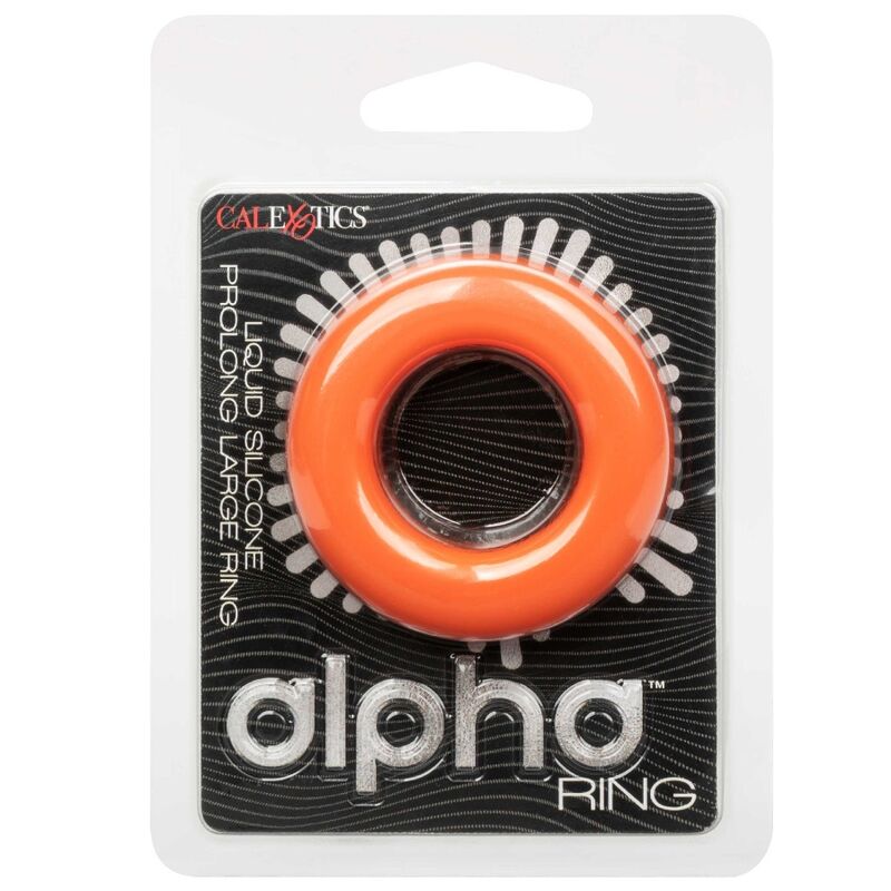 CALEXOTICS Alpha Prolong Ring Large Arancione – Design confortevole per un piacere prolungato
