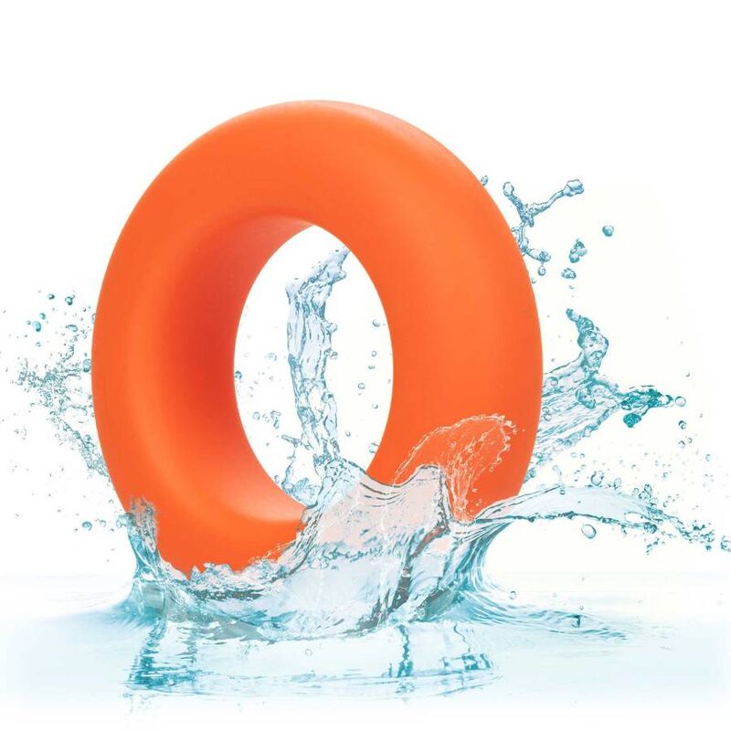 CALEXOTICS Alpha Prolong Ring Large Arancione – Design confortevole per un piacere prolungato