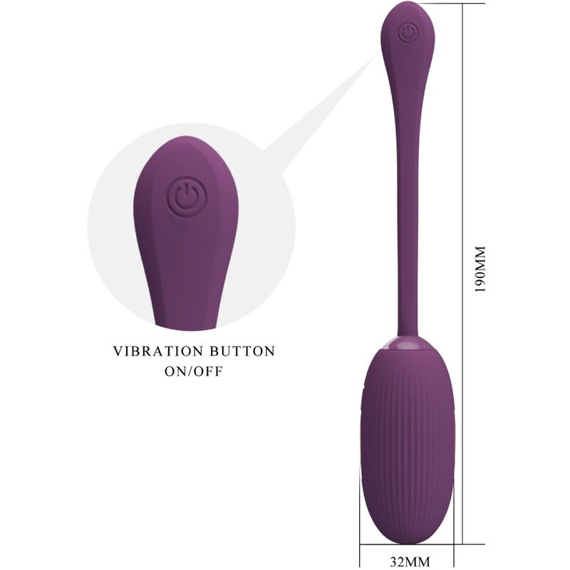 Pretty Love Doreen Uovo Vibrante Ricaricabile Viola - Design Ergonomico per un Piacere Versatile