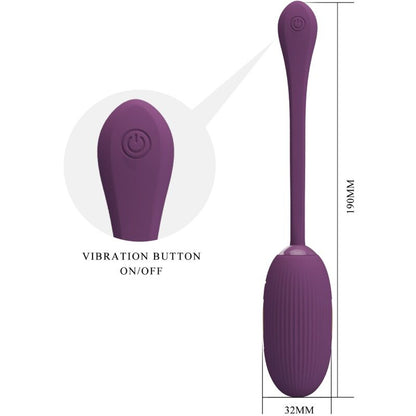 Pretty Love Doreen Uovo Vibrante Ricaricabile Viola - Design Ergonomico per un Piacere Versatile