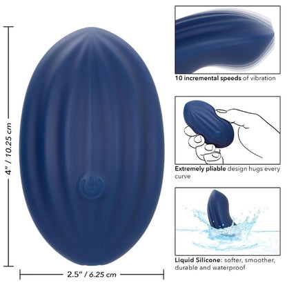 CALEXOTICS Cashmere Velvet Curve Azul – Vibrador Recargable Con Diseño Ergonómico Para Placer Sensorial