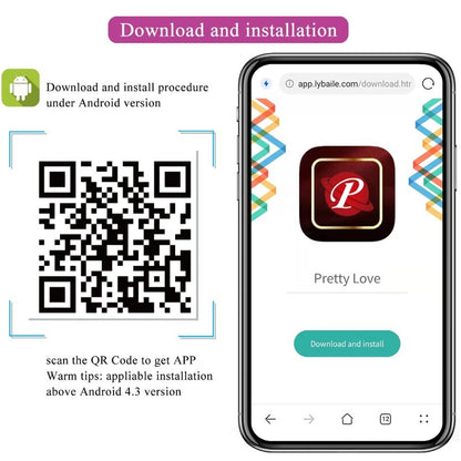 Pretty Love Abner App Lilac – Uovo vibrante compatto con telecomando per un piacere personalizzato