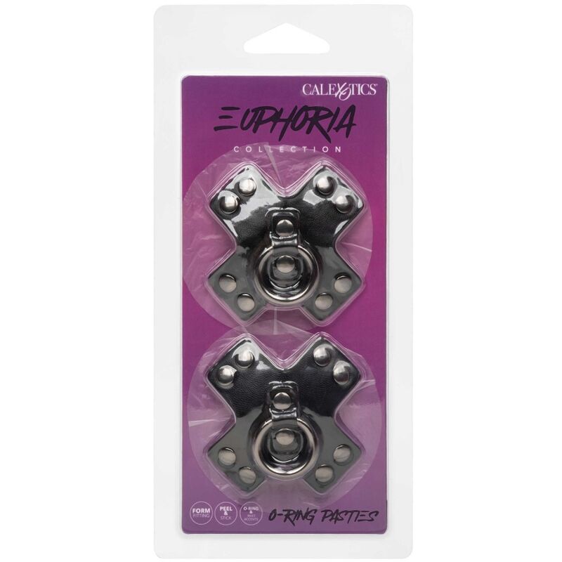 Copricapezzoli CALEXOTICS Euphoria O-Ring Nero – Accessorio sensuale dal design elegante