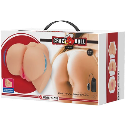Vibratore CRAZY BULL Emilia – Design realistico con doppi canali e vibrazione regolabile