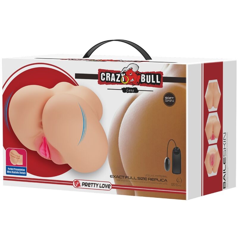 Vibratore CRAZY BULL Luna – Esperienza sensoriale con interno strutturato e vibrazione regolabile