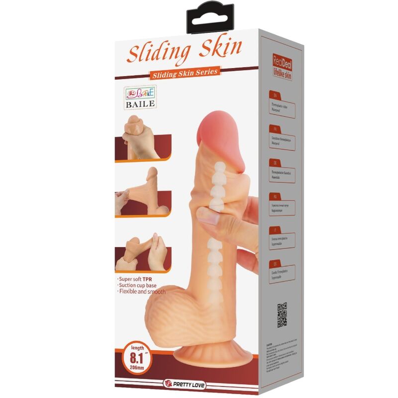 Pretty Love Sliding Skin Series Dildo – Diseño Realista Con Ventosa Para Uso Versátil