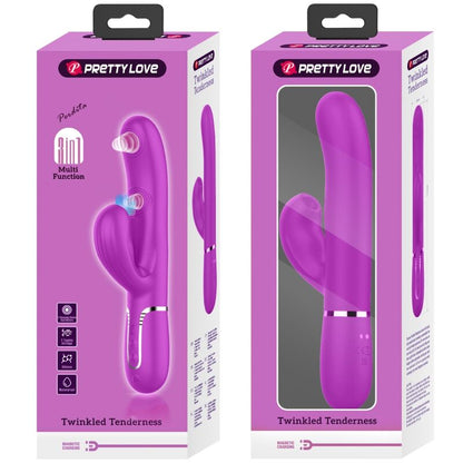 PRETTY LOVE Perlita Vibratore Viola Multifunzionale – Esperienza Unica con 7 Modalità di Accarezzazione