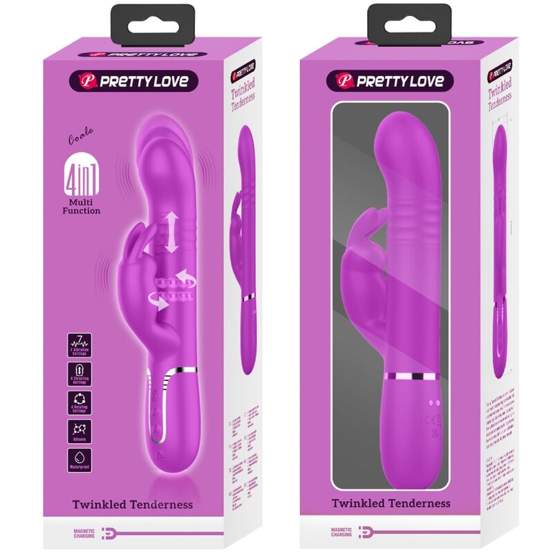 PRETTY LOVE - COALE RABBIT VIBRATOR VIOLET PEARLS