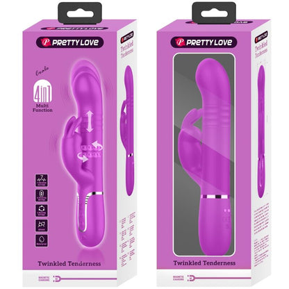 PRETTY LOVE - COALE RABBIT VIBRATOR VIOLET PEARLS