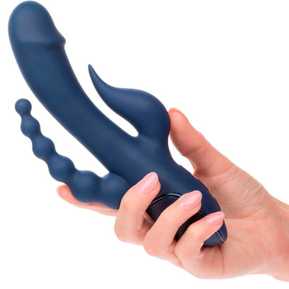 Comprar CALEXOTICS Vibrador Triple Acción Azul – Masajeador Recargable Con Diseño Innovador-Noxtic