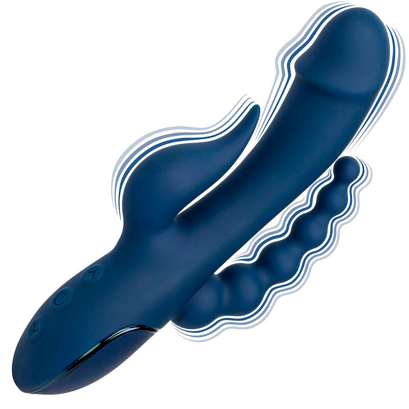 Comprar CALEXOTICS Vibrador Triple Acción Azul – Masajeador Recargable Con Diseño Innovador-Noxtic