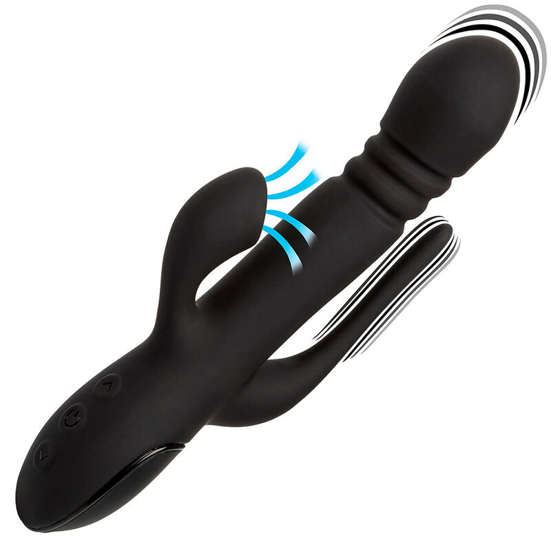 Comprar CALEXOTICS Vibrador Triple Euphoria Negro – Masajeador Recargable Con Triple Estimulación Para Placer Intenso-Noxtic