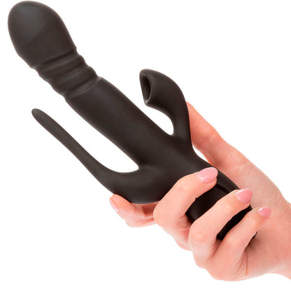 Comprar CALEXOTICS Vibrador Triple Euphoria Negro – Masajeador Recargable Con Triple Estimulación Para Placer Intenso-Noxtic