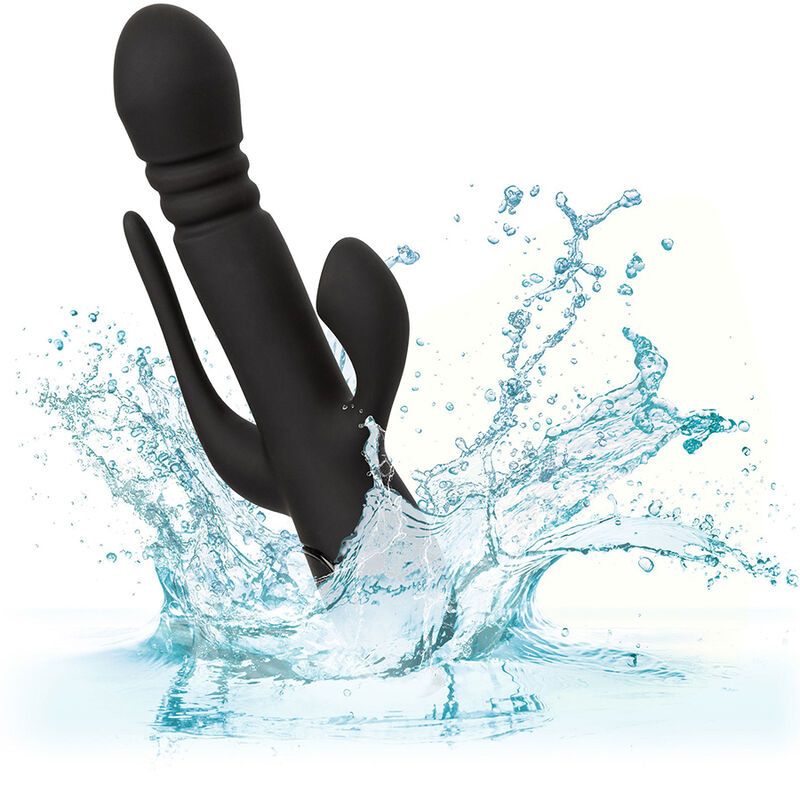 Comprar CALEXOTICS Vibrador Triple Euphoria Negro – Masajeador Recargable Con Triple Estimulación Para Placer Intenso-Noxtic