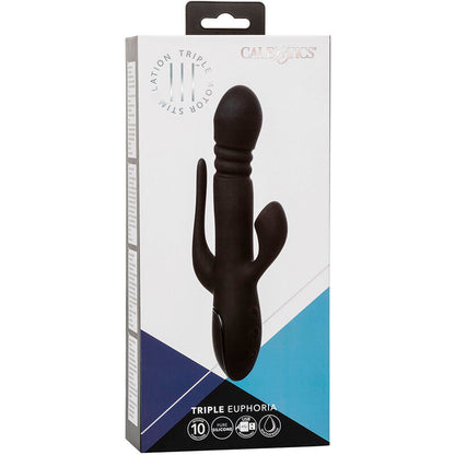 Comprar CALEXOTICS Vibrador Triple Euphoria Negro – Masajeador Recargable Con Triple Estimulación Para Placer Intenso-Noxtic