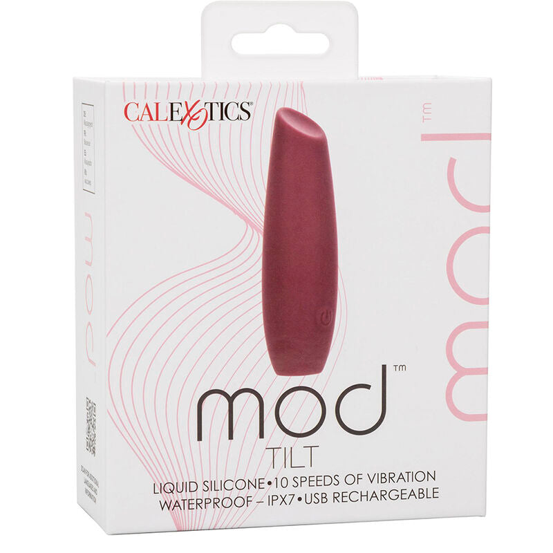 CALEXOTICS Mod Tilt Stimulator Rosso – Vibratore ricaricabile con design ergonomico per il piacere sensoriale