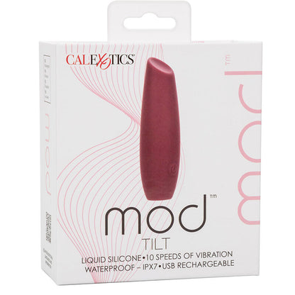 CALEXOTICS Mod Tilt Stimulator Rosso – Vibratore ricaricabile con design ergonomico per il piacere sensoriale