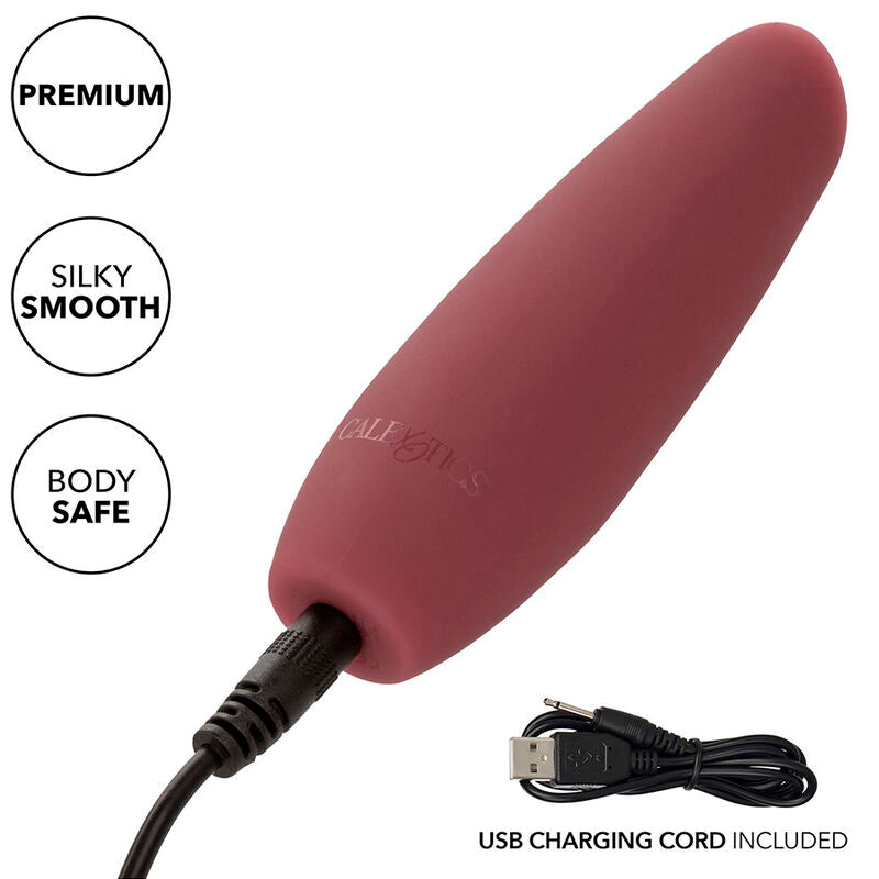 CALEXOTICS Mod Tilt Stimulator Rosso – Vibratore ricaricabile con design ergonomico per il piacere sensoriale