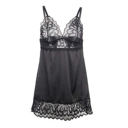 SUBBLIME - FLORAL PRINT BABYDOLL BLACK BREAST S/M