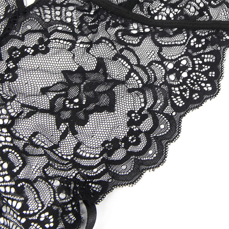 SUBBLIME Disfraz Policía Body Encaje Negro S/M – Diseño Elegante Para Momentos Divertidos